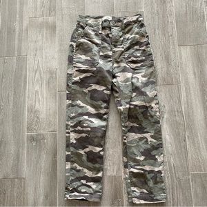 J. Crew camo fatigues straight leg crops